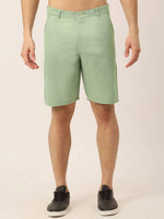 Thumbnail for Jainish Men's Casual Cotton Solid Shorts ( SGP 153 Pista-Green ) - Distacart