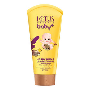 Lotus Herbals Baby+ Happy Bums Diaper Rash Crème (100 Gm) - Distacart