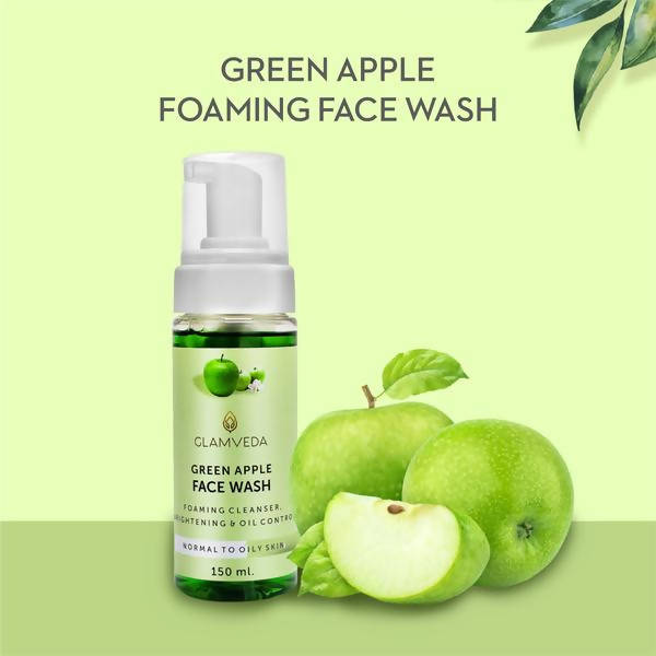 Glamveda Green Apple Brightening Foaming Face Wash