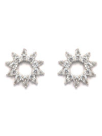 Thumbnail for Priyaasi Women Sterling Silver Sunshine American Diamond Studs - Distacart