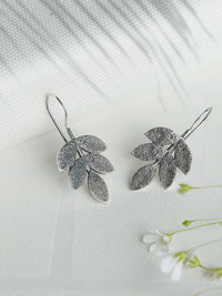 Thumbnail for Priyaasi Women Oxidised Silver Leaf Dangle Earrings - Distacart