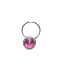 Thumbnail for Priyaasi Women Sterling Silver Ruby Stone Studded Pierced Nose Pin - Distacart