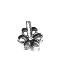 Thumbnail for Priyaasi Women Oxidised Silver Enchanting Floral Nose Pin - Distacart
