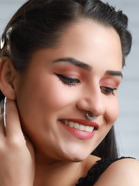 Thumbnail for Priyaasi Women Oxidised Silver Tribal Septum Nose Ring - Distacart