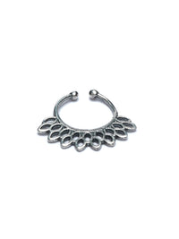 Thumbnail for Priyaasi Women Oxidised Silver Tribal Septum Nose Ring - Distacart