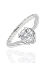 Thumbnail for Priyaasi Women Solitaire Studded Sterling Silver Elegant Propose Ring - Distacart