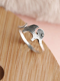 Thumbnail for Priyaasi Women Oxidised Silver Elephant Ring - Distacart