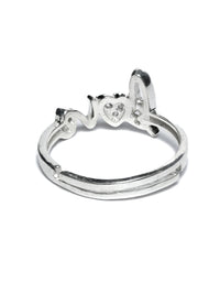 Thumbnail for Priyaasi Women Sterling Silver Stone Studded Love Ring - Distacart