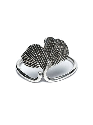 Priyaasi Women Oxidised Silver Leaf Ring - Distacart