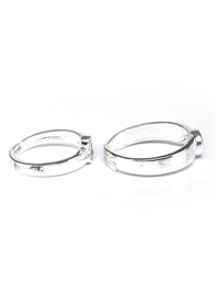 Thumbnail for Priyaasi Women His & Her Heart Sterling Silver Couple Rings - Distacart