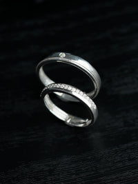 Thumbnail for Priyaasi Women Eternity Sterling Silver Couple Rings - Distacart