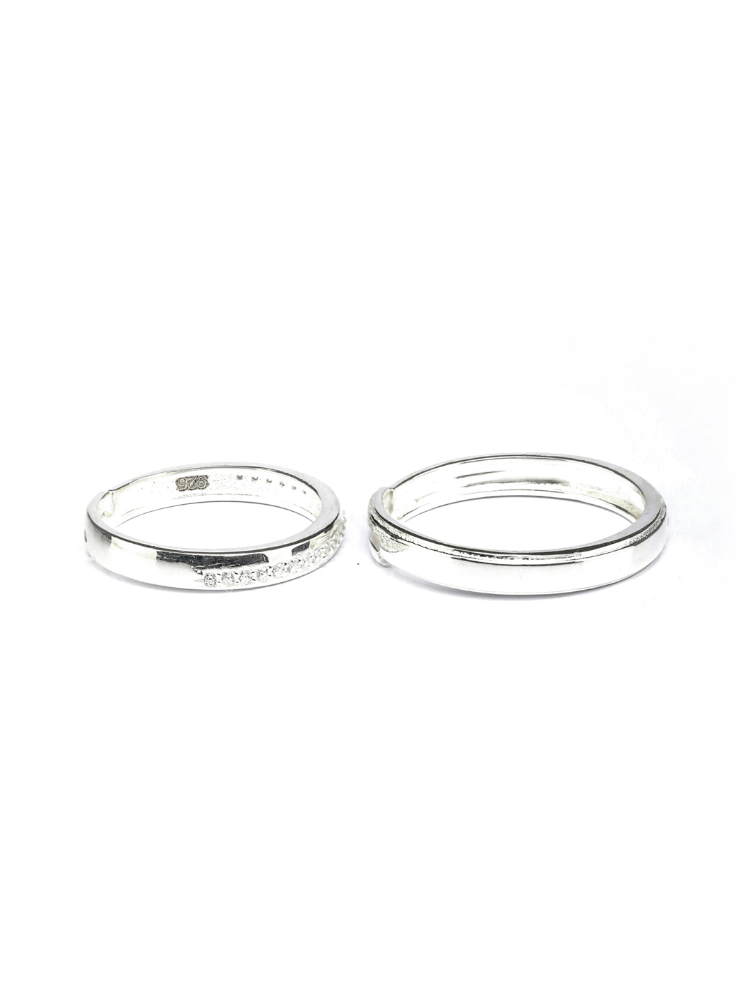 Priyaasi Women Eternity Sterling Silver Couple Rings - Distacart