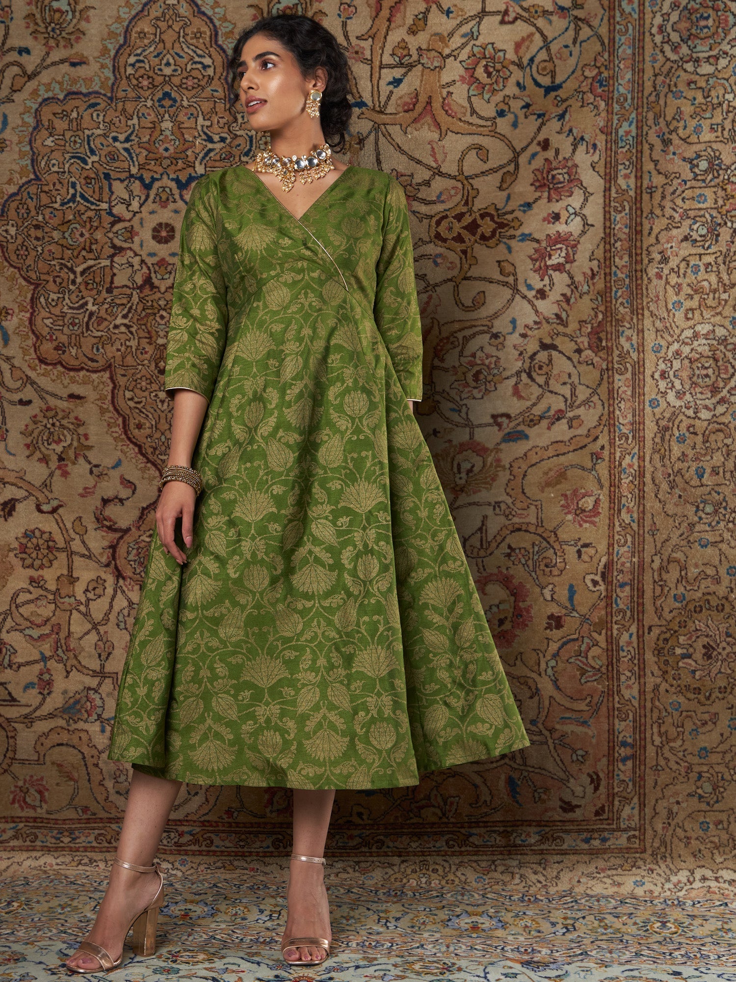Silk brocade dress | National Museum of Australia