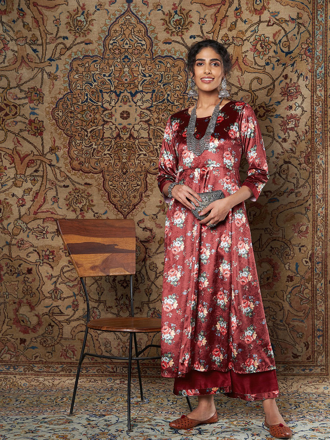 Buy online Brown Rayon Palazzo for women at best price at biba.in -  JAMAWAR18649AW22BRN