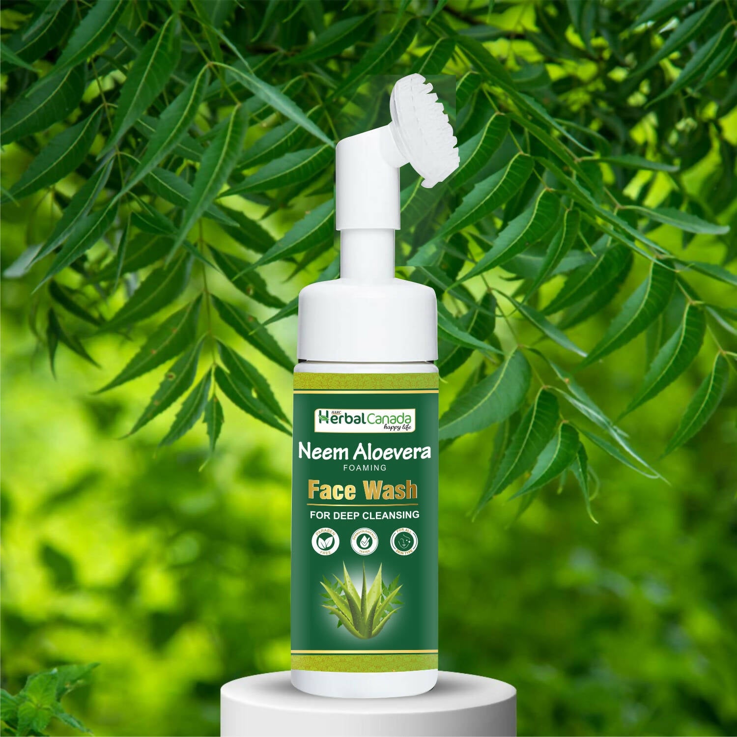 Herbal Canada Neem Aloe Vera Foaming Face Wash - Distacart