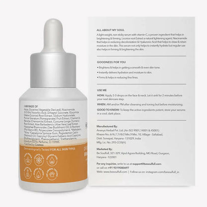 Be Soulfull Drops Of Brilliance Vitamin C Brightening Serum - Distacart