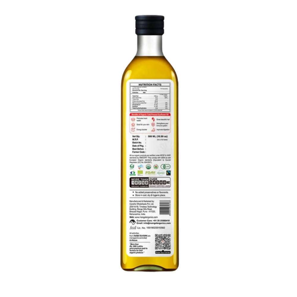 Mangal Organics Cold Pressed Sunflower Oil - Distacart