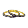 J Pearls Grey Button Pearl Bangles - Real Pearl Jewelry - Distacart