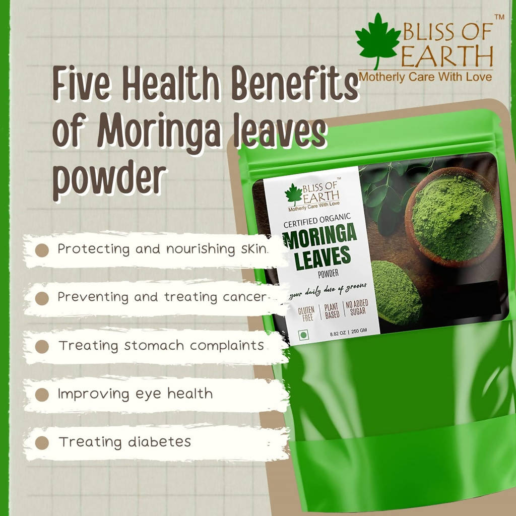 Bliss of Earth Certified Organic Moringa Leaves Powder - Distacart