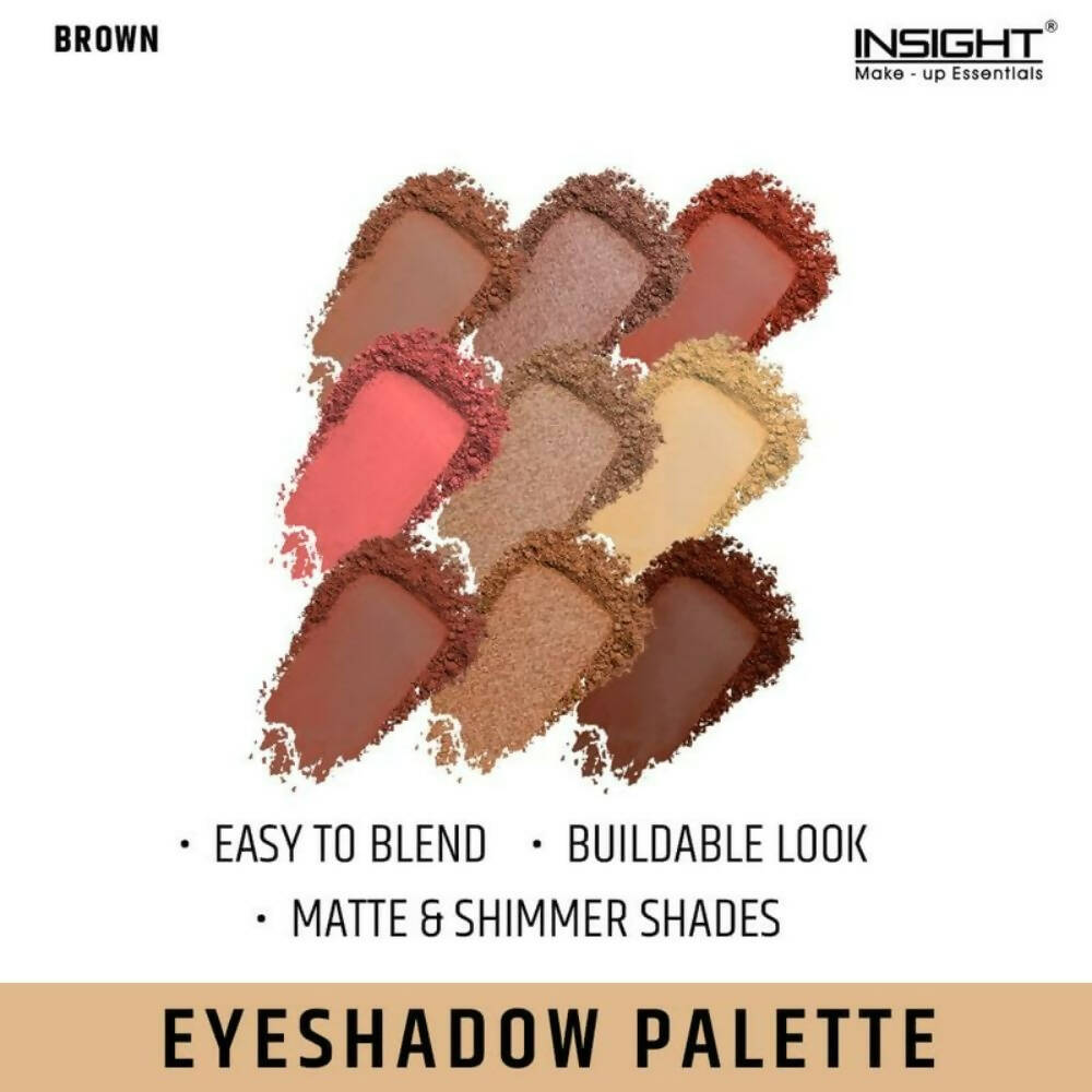 Insight Cosmetics 9 Color Eyeshadow Pallate - Brown - Distacart