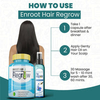 Thumbnail for Divya Shree Enroot Hair Regrow Capsule & Oil Nourish & Cleanse Hair Kit - Distacart