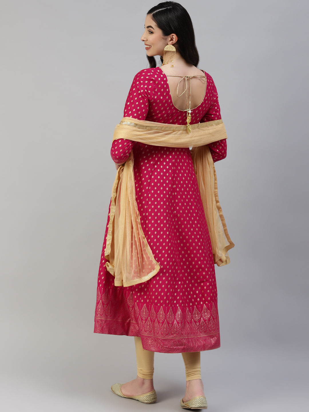 ws452-pink-mahi-silk-sitara-work-straight-kurta-front | Pink colour  combination dresses, Combination dresses, Latest dress design