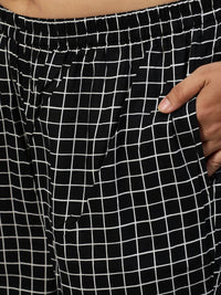 Thumbnail for NOZ2TOZ Women Black Checked Night Suit - Distacart