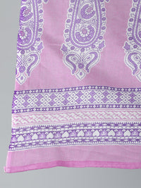 Thumbnail for NOZ2TOZ Plus Size Women Purple Printed Straight Kurta With Palazo & Dupatta - Distacart
