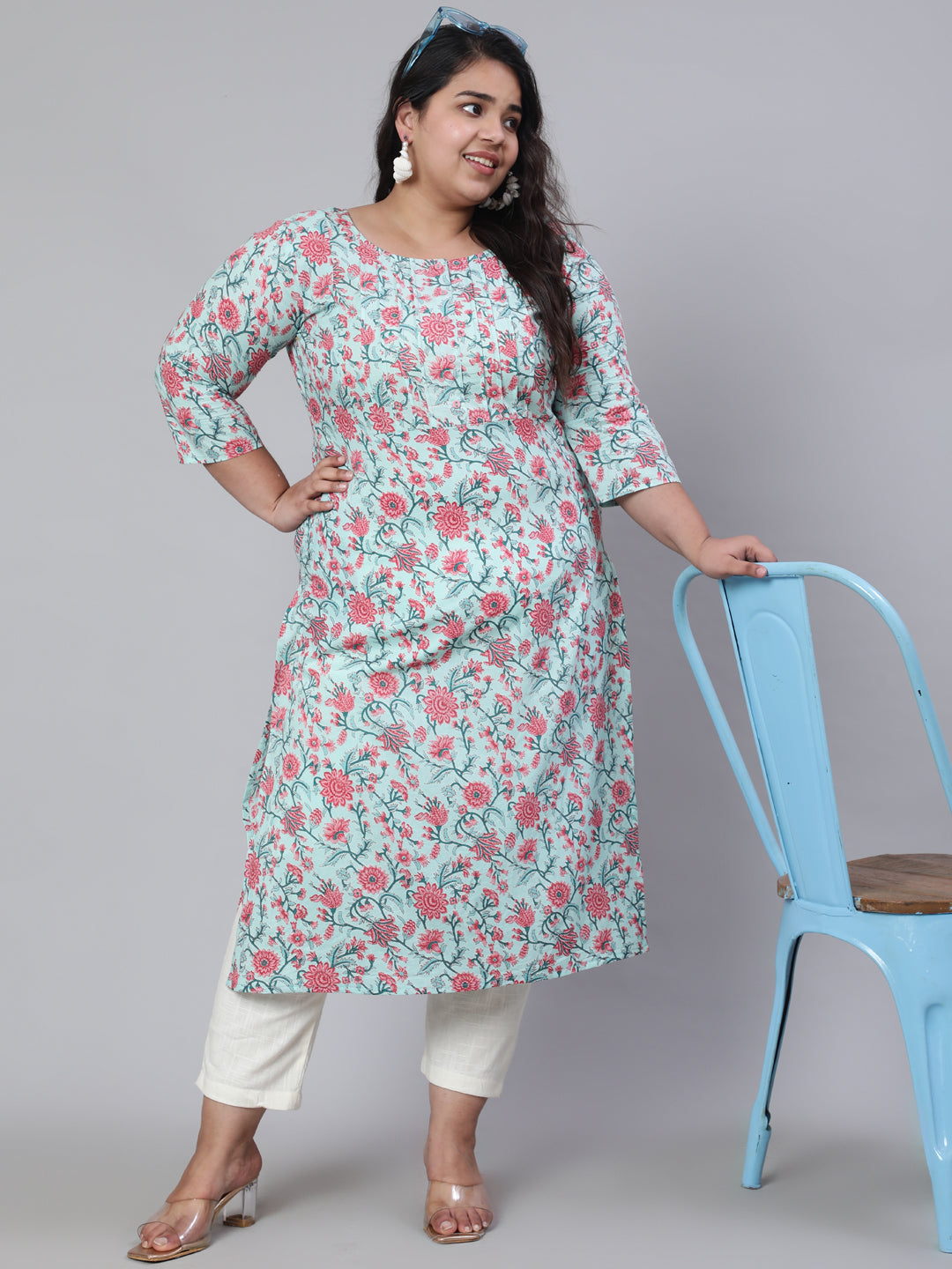 Aarvi Fashion Plus Size Cotton Designer Exclusive kurti collection:  Textilecatalog