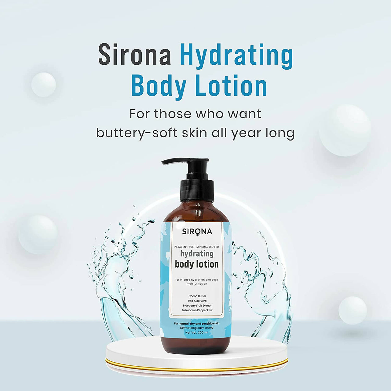 Sirona Blueberry Body Lotion for Intense Hydration - Distacart