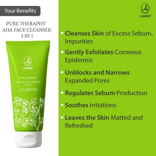 Lambre Pure Therapy AHA Face Cleanser 3 in 1 - Distacart