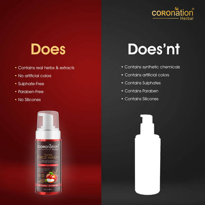 Coronation Herbal Apple Cider Vinegar Foaming Face Wash - Distacart