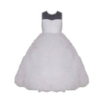 Thumbnail for Asmaani Baby Girl's White Color Satin A-Line Maxi Full Length Dress (AS-DRESS_22009) - Distacart