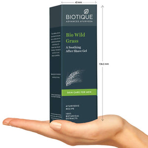Biotique Bio Wild Grass A Soothing After Shave Gel For Men - Distacart