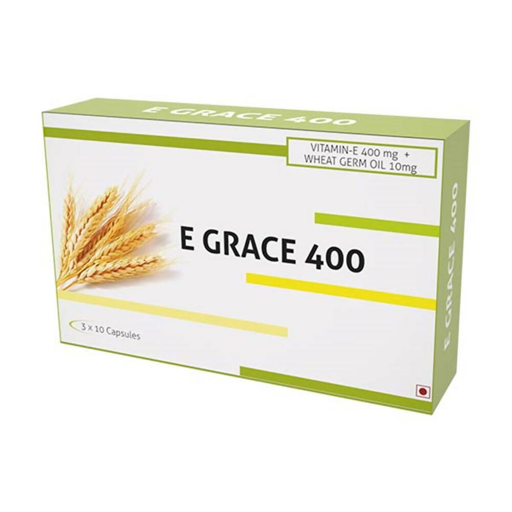 Nutra Grace Vitamin E 400mg + Wheat Germ Oil 10mg Capsules - Distacart