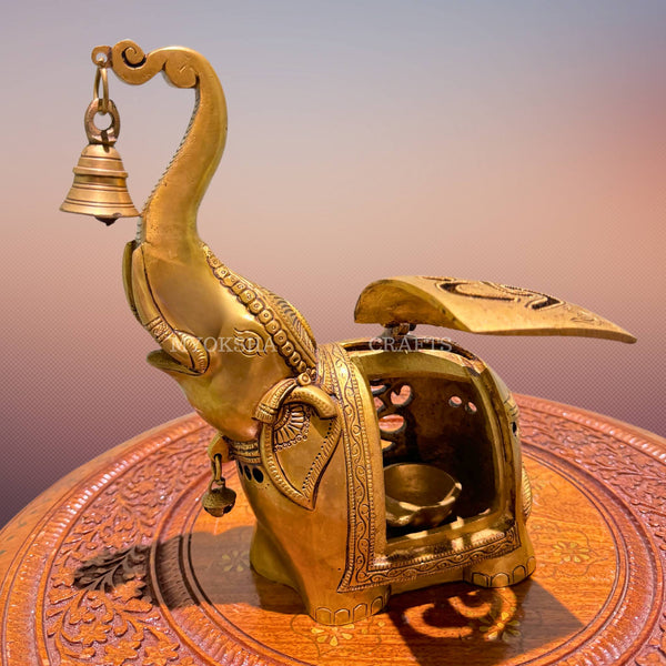 Brass Elephant Lamp - Distacart