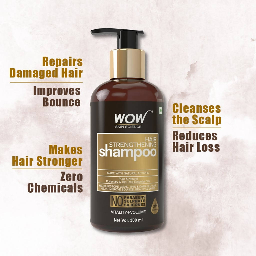Wow Skin Science Hair Strengthening Shampoo - Distacart