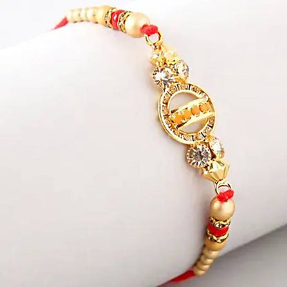 Elegant Meenakari Rakhi And Cashew Jar - Distacart