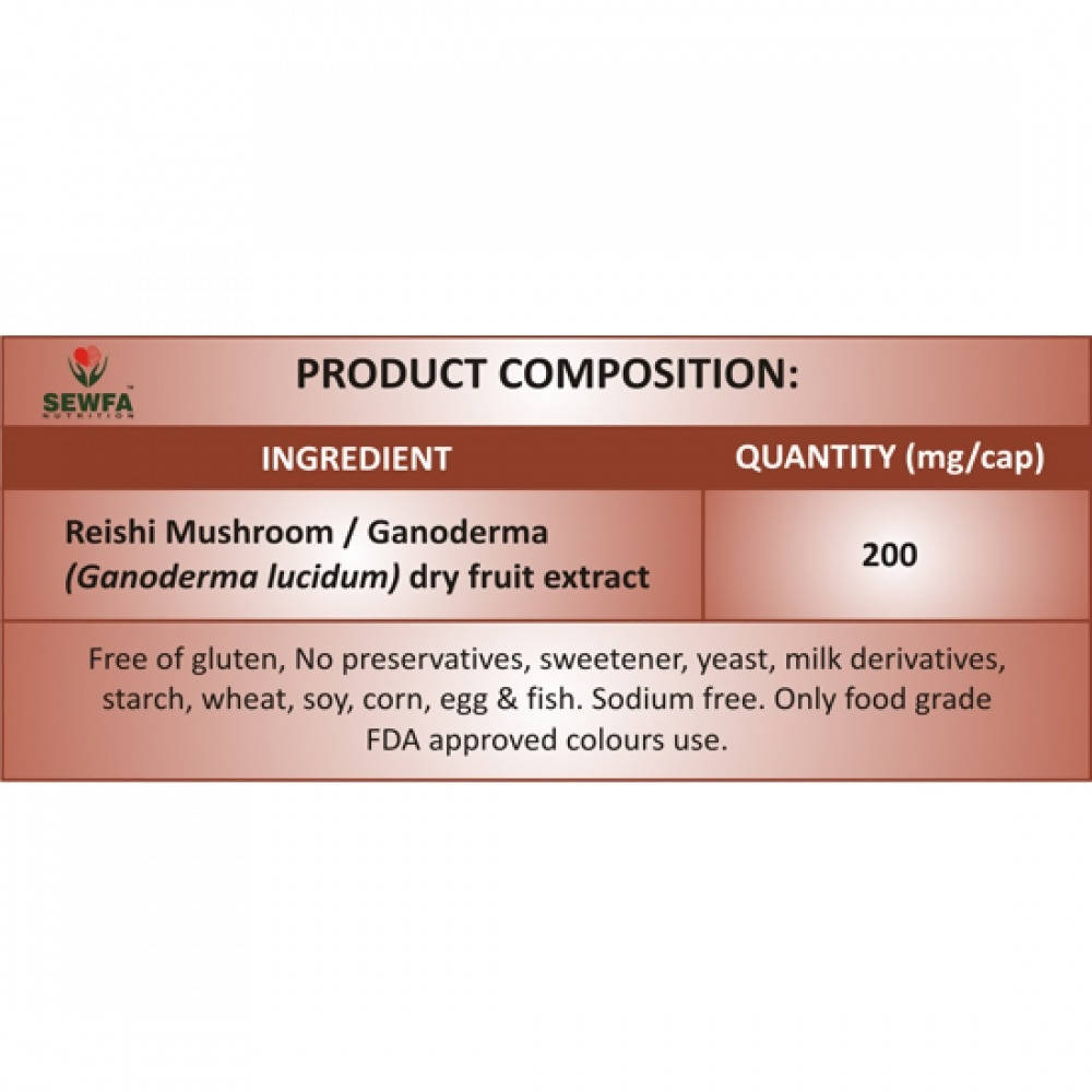 Sewfa Naturals Ganoderma Extract Capsules - Distacart