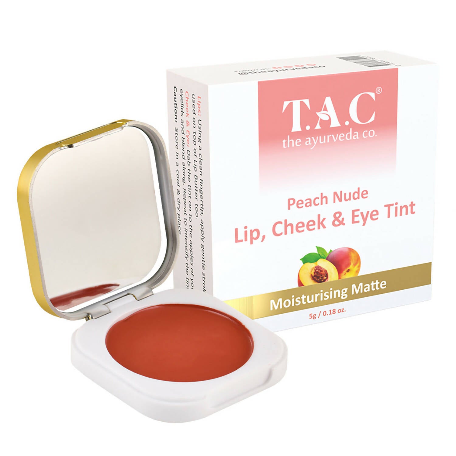 TAC - The Ayurveda Co. Peach Nude Lip, Cheek & Eye Tint - Distacart