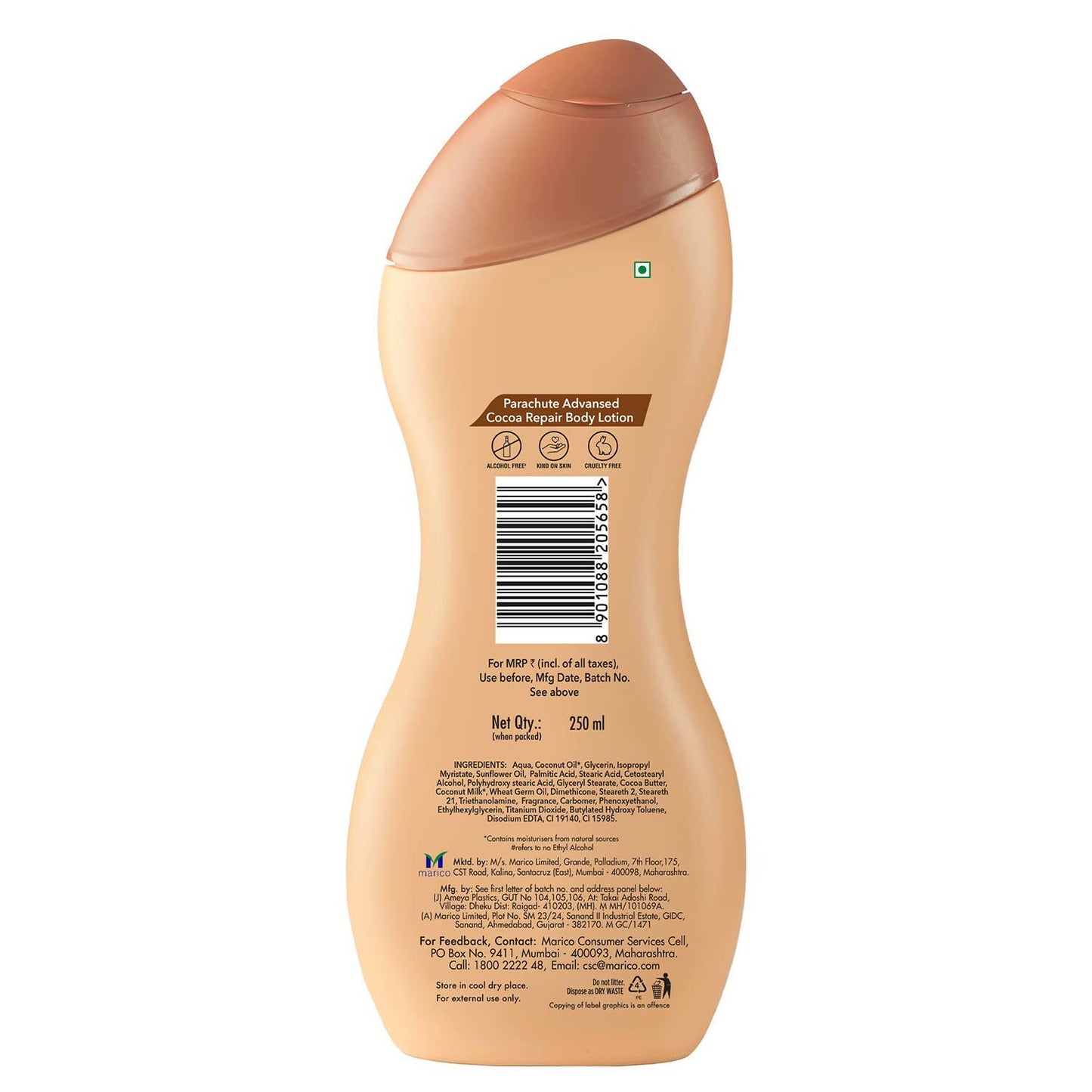 Parachute Advansed Cocoa Repair Body Lotion - Distacart