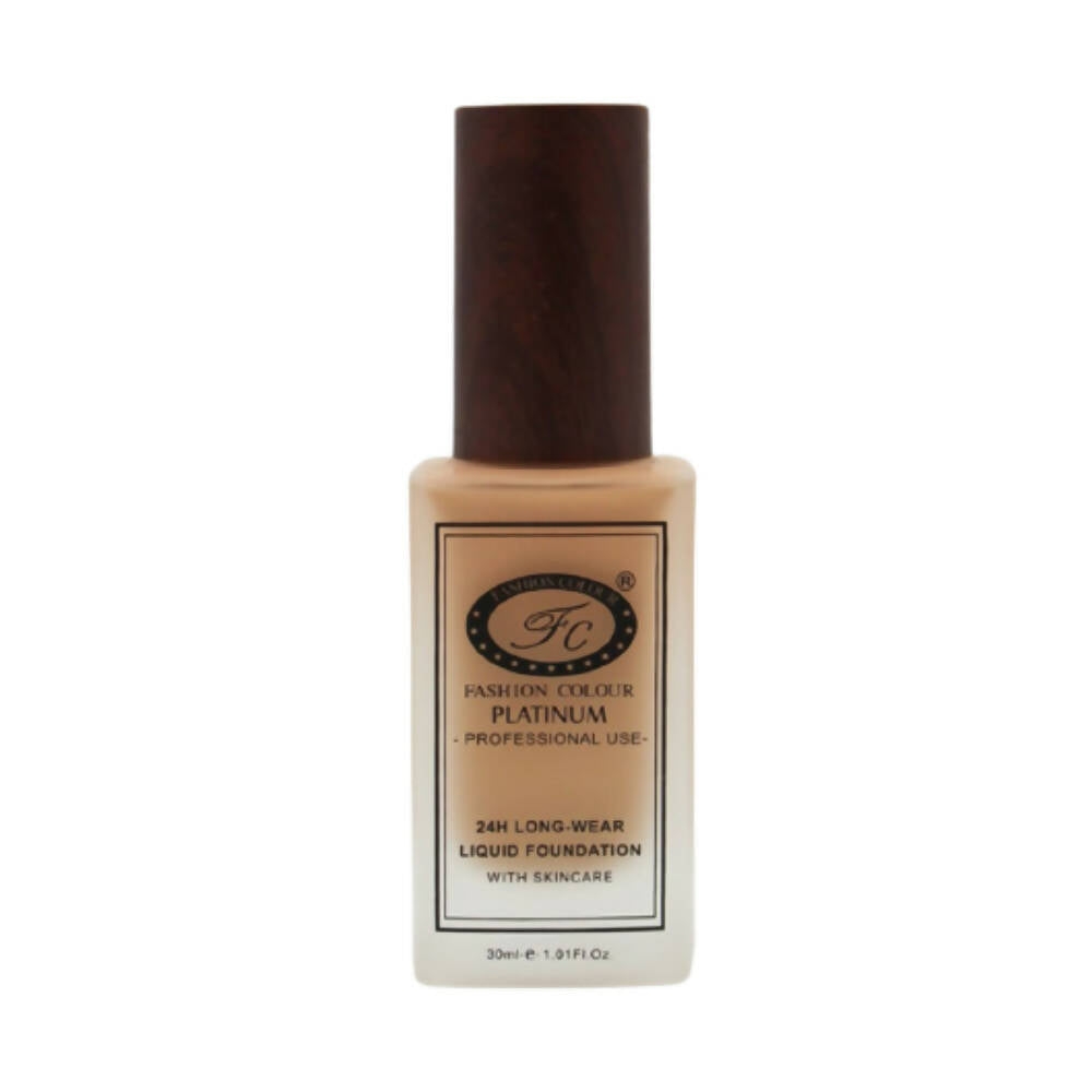 Fashion Colour 24HR Long Wear Liquid Foundation-Golden (Dark Skin Tone) - Distacart