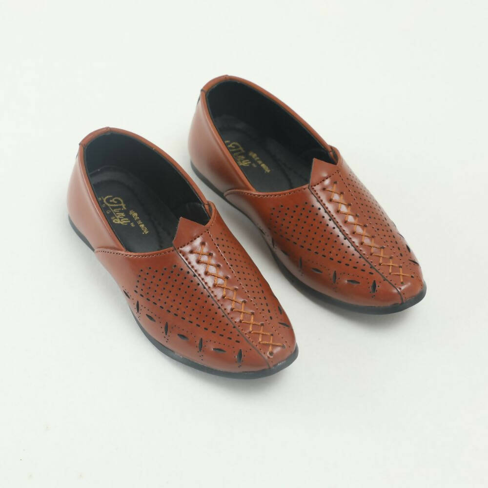 Tiny Bugs Boys Party & Ethnic Wear Mojari - Tan Color - Distacart