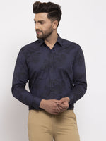 Thumbnail for Jainish Navy Men's Cotton Printed Formal Shirt's ( SF 775Navy ) - Distacart