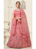 Myra Dusty Pink Net Heavy Embroidered Lehenga Choli - Distacart