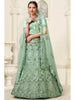 Myra Pista Net Heavy Embroidered Lehenga Choli - Distacart