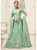 Myra Pista Net Heavy Embroidered Lehenga Choli - Distacart