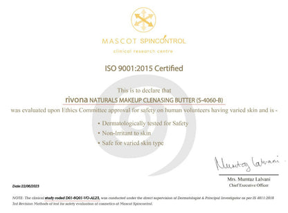 Rivona Naturals Makeup Cleansing Butter - Distacart