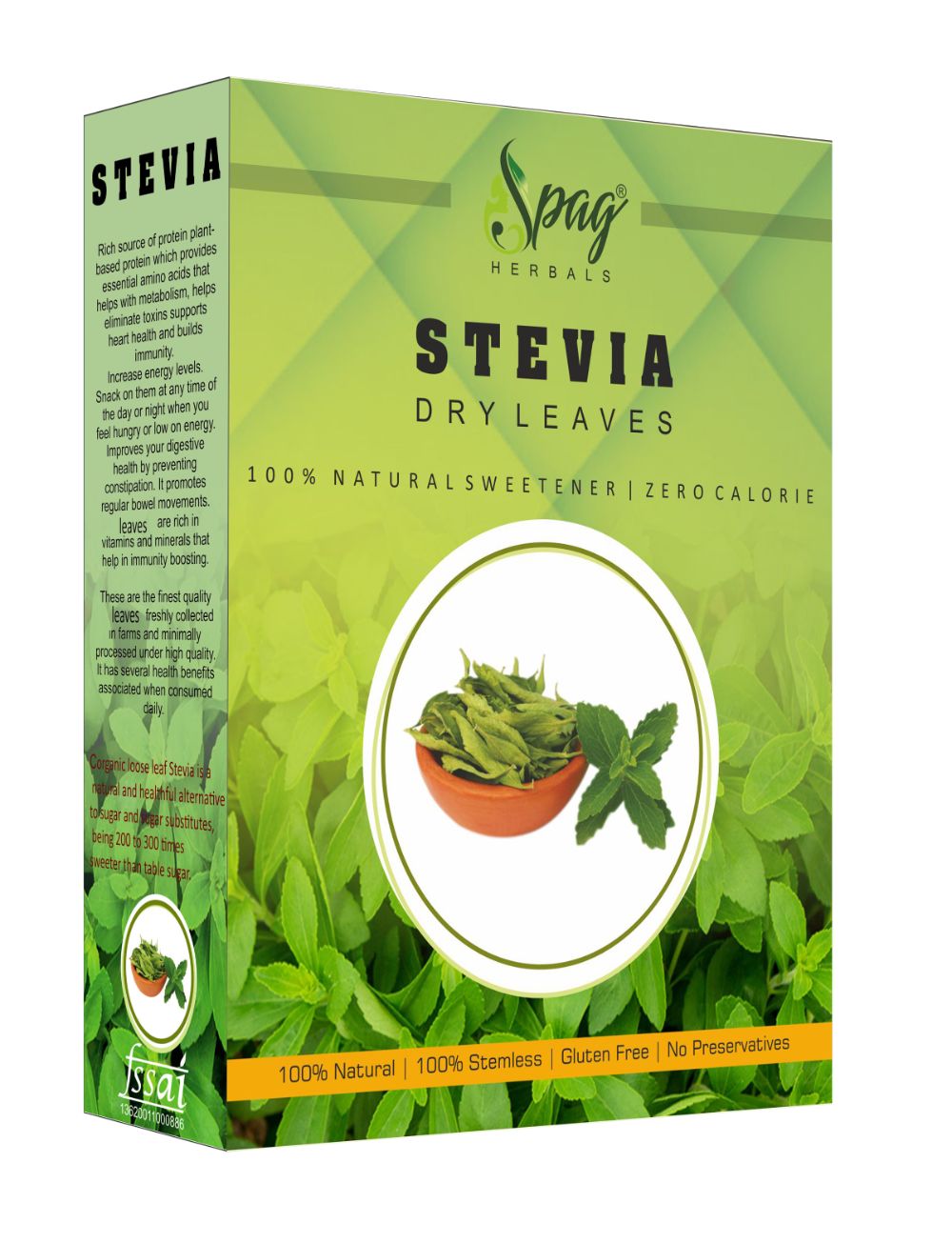 Spag Herbals Stevia Dry Leaves - Distacart