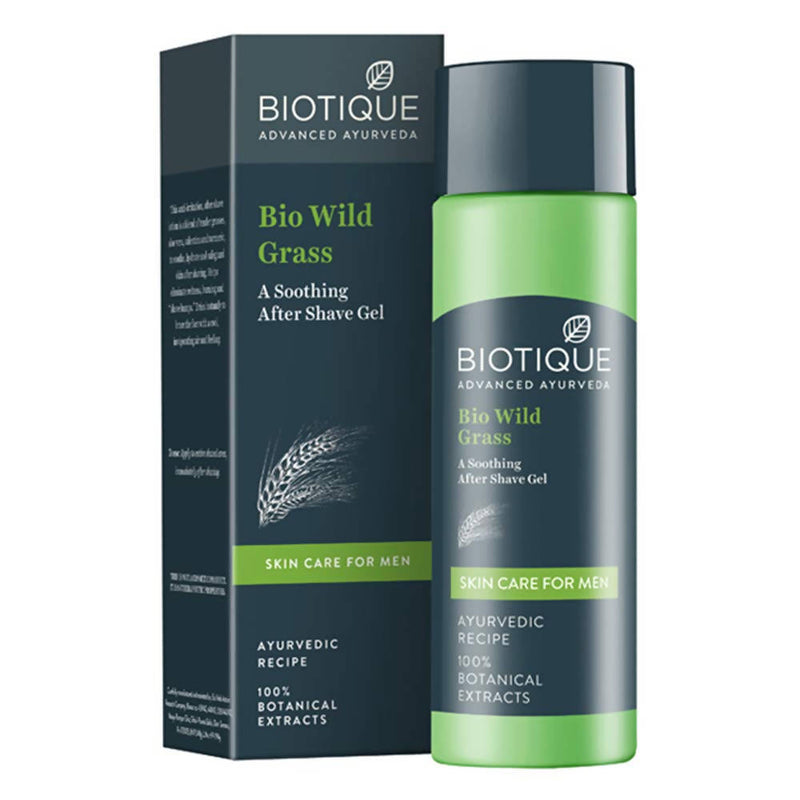 Biotique Bio Wild Grass A Soothing After Shave Gel For Men - Distacart